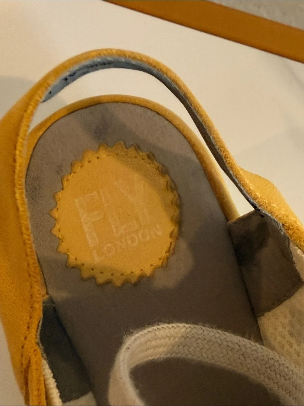 Fly London Yellow and White Platform Slingback Sneakers